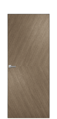 Дверь межкомнатная Unit 03 Цвет Дуб Кофе Покрытие Шпон масло  Наличник Скрытый короб хром Цена 71210