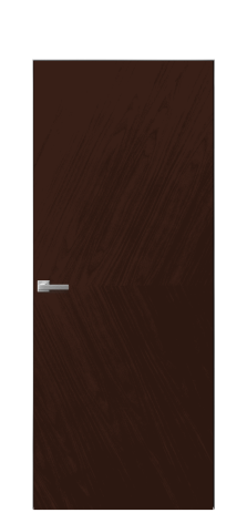 Дверь межкомнатная Unit 03 Цвет Каштановый Орех Покрытие Шпон натуральный  Наличник Скрытый короб хром Цена 72810