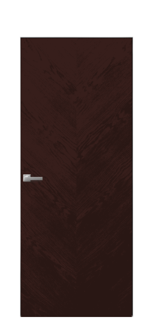 Дверь межкомнатная Юнит 04 Цвет Мореный Дуб Покрытие Шпон натуральный  Наличник Скрытый короб хром Цена 15600