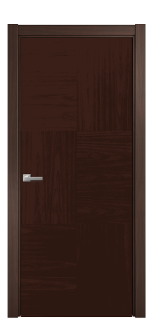 Дверь межкомнатная Юнит 06 Цвет Каштановый Орех Покрытие Шпон натуральный  Наличник L 75 Цена 62600