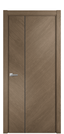 Дверь межкомнатная Юнит Слот 10-111 Цвет Дуб Мускат Покрытие Шпон натуральный  Наличник L 75 Цена 59050