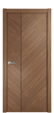 Дверь межкомнатная Unit Slot 10-111 Цвет Американский Орех Покрытие Шпон натуральный  Наличник L 75 Цена 64500