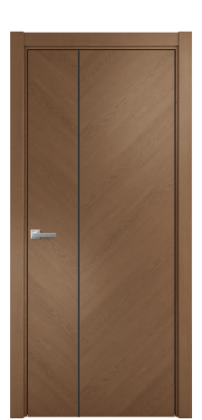 Дверь межкомнатная Unit Slot 10-111 Цвет Дуб Темный Покрытие Шпон натуральный  Наличник L 75 Цена 59350