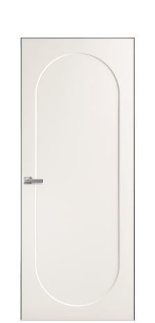 Дверь межкомнатная Ансе 1 Цвет Молочный Покрытие Эмаль  Наличник Скрытый короб хром Цена 44450