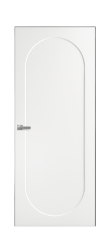 Дверь межкомнатная Anse 1 Цвет Белый Покрытие Эмаль  Наличник Скрытый короб хром Цена 62000