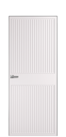 Дверь межкомнатная Space 22 Цвет Крем Покрытие Эмаль  Наличник Скрытый короб хром Цена 69310