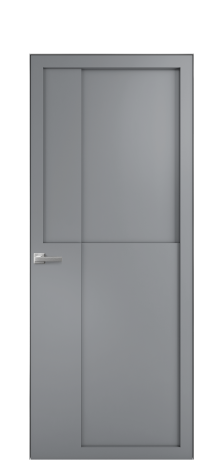 Дверь межкомнатная Podio 02 Цвет Гриджио Покрытие Эмаль  Наличник Скрытый короб хром Цена 94010
