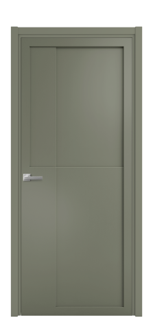 Дверь межкомнатная Podio 02 Цвет Зеленый Покрытие Эмаль  Наличник L 50 Цена 76875