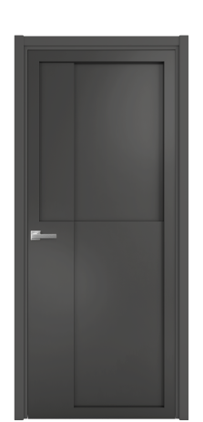 Дверь межкомнатная Podio 02 Цвет Антрацит Покрытие Эмаль  Наличник L 50 Цена 76875