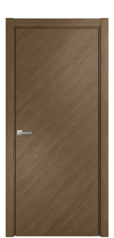 Дверь межкомнатная Porte 39-00 Цвет Дуб Шоколад Покрытие Шпон масло диагональ Наличник L 75 Цена 54325