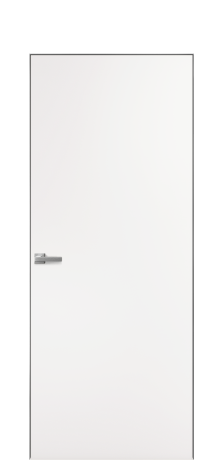 Дверь межкомнатная Porte 39-00 Цвет Вайт Покрытие ПВХ SOFT (ПЭТ) Наличник Скрытый короб хром Цена 47640