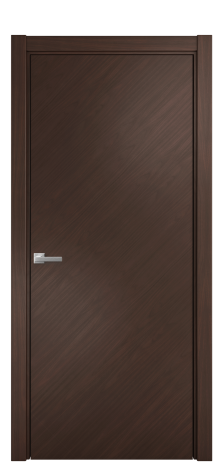 Дверь межкомнатная Porte 39-00 Цвет Каштановый Орех Покрытие Шпон натуральный диагональ Наличник L 75 Цена 53100