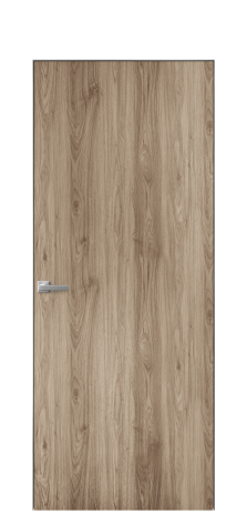 Дверь межкомнатная Porte 39-00 Цвет Орех NY смоук Покрытие ПВХ WOOD NATURAL Наличник Скрытый короб хром Цена 31900