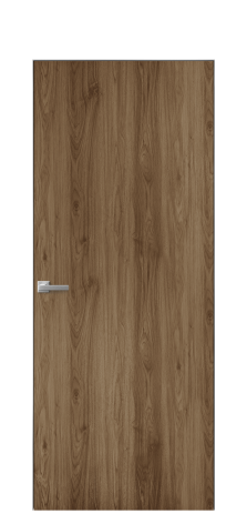 Дверь межкомнатная Porte 39-00 Цвет Орех NY классический Покрытие ПВХ WOOD NATURAL Наличник Скрытый короб хром Цена 31900