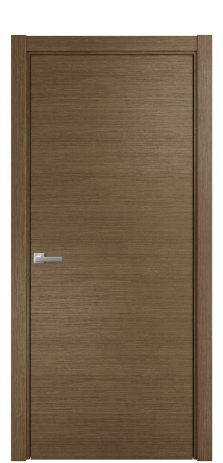 Дверь межкомнатная Porte 39-00 Цвет Дуб Кварц Покрытие Шпон натуральный вертикаль Наличник Скрытый короб хром Цена 44260