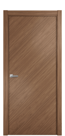 Дверь межкомнатная Porte 39-00 Цвет Американский Орех Покрытие Шпон натуральный диагональ Наличник L 75 Цена 56163