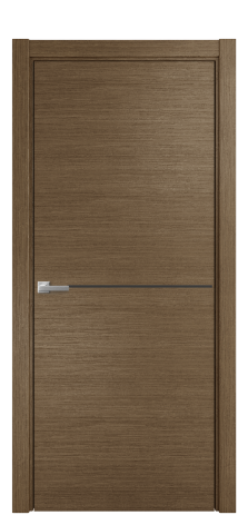 Дверь межкомнатная Slot 10-001 Цвет Дуб Шоколад Покрытие Шпон масло  Наличник L 75 Цена 51375