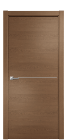 Дверь межкомнатная Slot 10-001 Цвет Дуб Темный Покрытие Шпон натуральный  Наличник L 75 Цена 46050