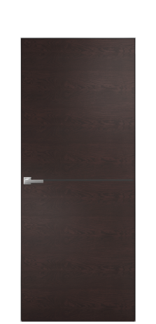 Дверь межкомнатная Slot 10-001 Цвет Мореный Дуб Покрытие Шпон натуральный  Наличник Скрытый короб хром Цена 61010