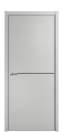 Дверь межкомнатная Slot 10-001 Цвет Ясень Телегрей Покрытие Шпон крашеный  Наличник L 50 Цена 42925