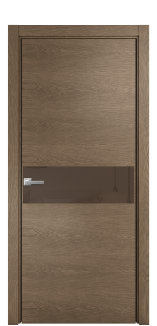 Дверь межкомнатная Ветро 11 Цвет Дуб Мускат Покрытие Шпон натуральный  Наличник L 75 Цена 51650