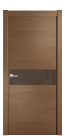 Дверь межкомнатная Ветро 11 Цвет Дуб Темный Покрытие Шпон натуральный  Наличник L 75 Цена 51650