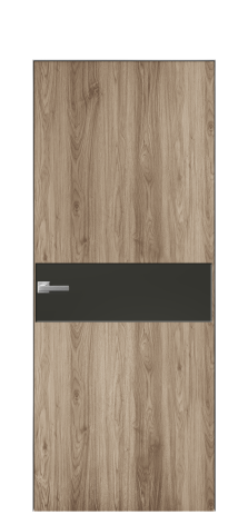 Дверь межкомнатная Ветро 11 Цвет Орех смоук Покрытие ПВХ ПОД ДЕРЕВО Наличник Скрытый короб хром Цена 41000