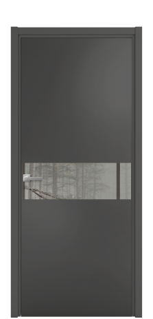 Дверь межкомнатная Vetro 11 Цвет Антрацит Покрытие Эмаль  Наличник L 50 Цена 47573