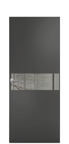 Дверь межкомнатная Vetro 11 Цвет Антрацит Покрытие Эмаль  Наличник Скрытый короб хром Цена 47548