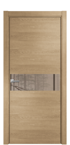 Дверь межкомнатная Vetro 11 Цвет Дуб Светлый Покрытие Шпон натуральный  Наличник L 75 Цена 52150