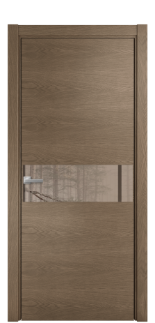 Дверь межкомнатная Vetro 11 Цвет Дуб Мускат Покрытие Шпон натуральный  Наличник L 75 Цена 52150