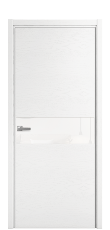 Дверь межкомнатная Ветро 11 Цвет Ясень Белый Покрытие Шпон крашеный  Наличник L 50 Цена 48775