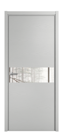 Дверь межкомнатная Vetro 11 Цвет Ясень Телегрей Покрытие Шпон крашеный  Наличник L 50 Цена 48775