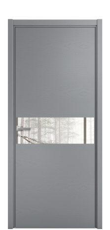 Дверь межкомнатная Vetro 11 Цвет Дуб Кофе Покрытие Шпон масло  Наличник Скрытый короб хром Цена 68960