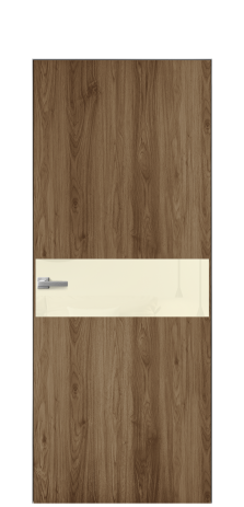 Дверь межкомнатная Vetro 11 Цвет Орех NY классический Покрытие ПВХ WOOD NATURAL Наличник Скрытый короб хром Цена 42010