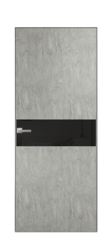 Дверь межкомнатная Vetro 11 Цвет Скол камня грей Покрытие ПВХ ORIGINAL Наличник Скрытый короб хром Цена 42010