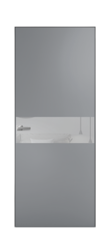 Дверь межкомнатная Vetro 11 Цвет Гриджио Покрытие Эмаль  Наличник Скрытый короб хром Цена 62310