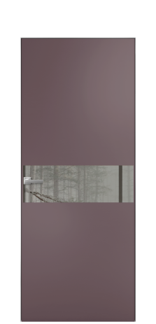 Дверь межкомнатная Vetro 11 Цвет Лиловый Покрытие Эмаль  Наличник Скрытый короб хром Цена 62310