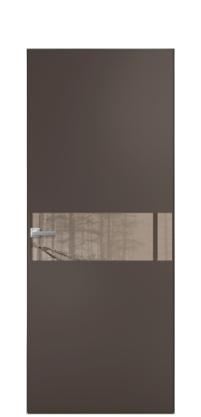 Дверь межкомнатная Vetro 11 Цвет Коричневый Покрытие Эмаль  Наличник Скрытый короб хром Цена 62310