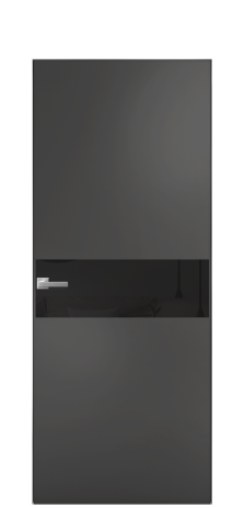 Дверь межкомнатная Vetro 11 Цвет Антрацит Покрытие Эмаль  Наличник Скрытый короб хром Цена 61810