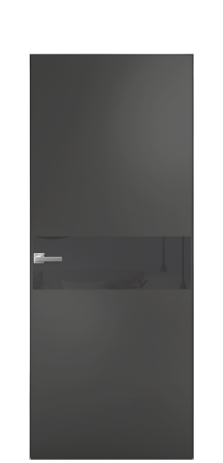 Дверь межкомнатная Vetro 11 Цвет Антрацит Покрытие Эмаль  Наличник Скрытый короб хром Цена 61810