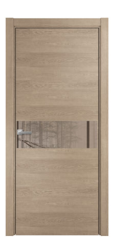 Дверь межкомнатная Vetro 11 Цвет Дуб Песочный Покрытие Шпон натуральный  Наличник L 75 Цена 51650