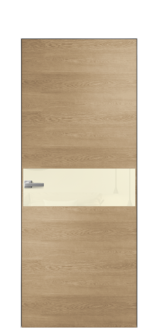 Дверь межкомнатная Vetro 11 Цвет Дуб Светлый Покрытие Шпон натуральный  Наличник Скрытый короб хром Цена 66110