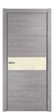 Дверь межкомнатная Vetro 11 Цвет Дуб Кварц Покрытие Шпон натуральный  Наличник L 75 Цена 51150