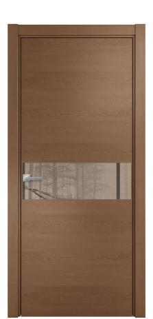 Дверь межкомнатная Vetro 11 Цвет Дуб Темный Покрытие Шпон натуральный  Наличник L 75 Цена 51650