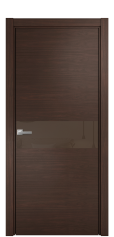 Дверь межкомнатная Vetro 11 Цвет Каштановый Орех Покрытие Шпон натуральный  Наличник L 75 Цена 55050