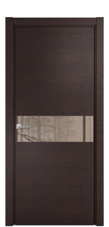 Дверь межкомнатная Vetro 11 Цвет Мореный Дуб Покрытие Шпон натуральный  Наличник L 75 Цена 51650