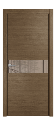 Дверь межкомнатная Vetro 11 Цвет Дуб Шоколад Покрытие Шпон масло  Наличник L 75 Цена 53575