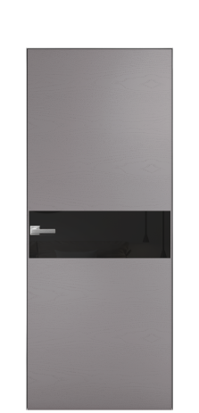 Дверь межкомнатная Vetro 11 Цвет Ясень Ирис Покрытие Шпон крашеный  Наличник Скрытый короб хром Цена 64260