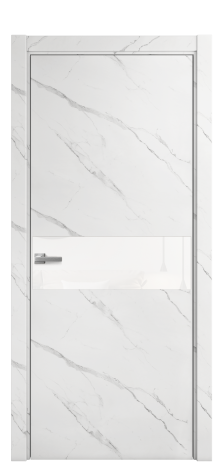 Дверь межкомнатная Vetro 11 Цвет Monte white soft Покрытие ПВХ ORIGINAL Наличник L 75 Цена 30825